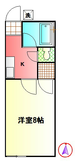 望栄荘 203号室 間取り