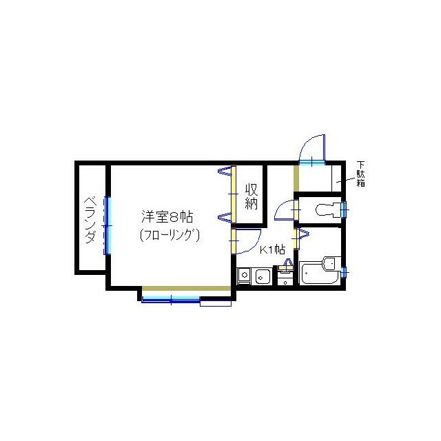 メゾンヒルサイドⅣ 101号室 間取り