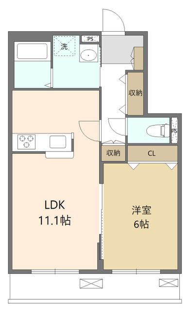 小町メゾン 202号室 間取り
