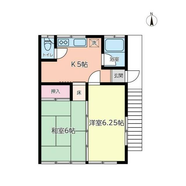 第一豊原コーポ 201号室 間取り