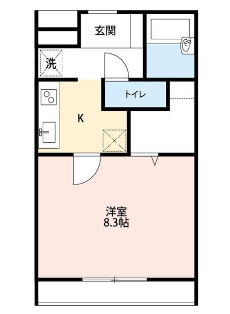 サザンクロス茅ヶ崎 105号室 間取り