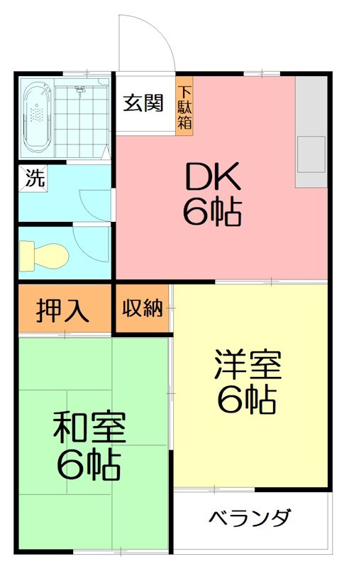 サンフラワーＮ 0204号室 間取り