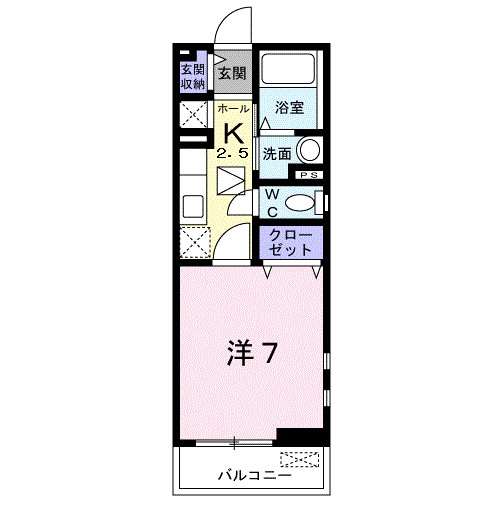エクセル　ピュア 101号室 間取り