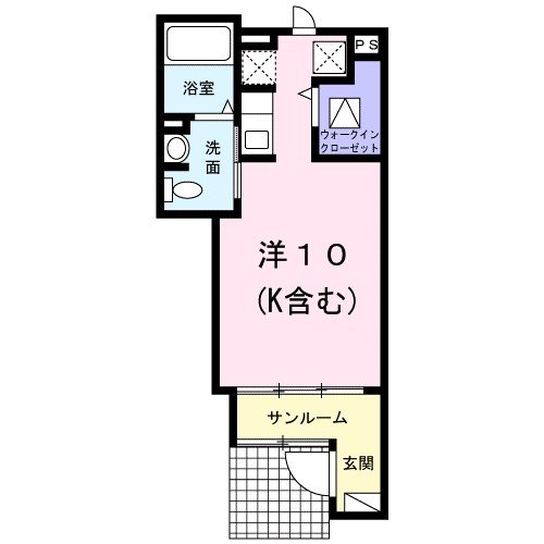 Ｍａｒｃｈ　Ｖｉｌｌａｇｅ 102号室 間取り