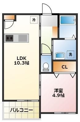 メゾン　ドゥ　レーヴⅠ 303号室 間取り