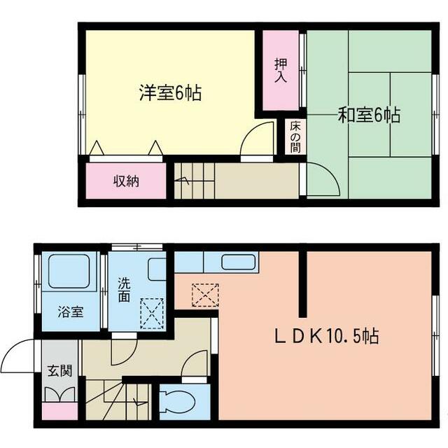 ラフォーレ小野田 1-2F号室 間取り