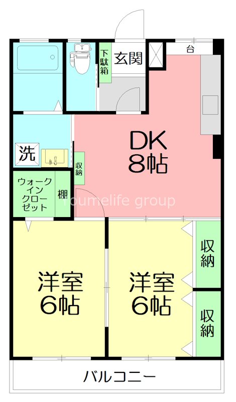 ルミエール 402号室 間取り