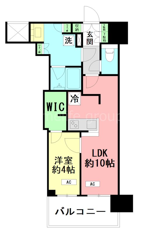 レーベン小田原ザ・タワー 1306号室 間取り