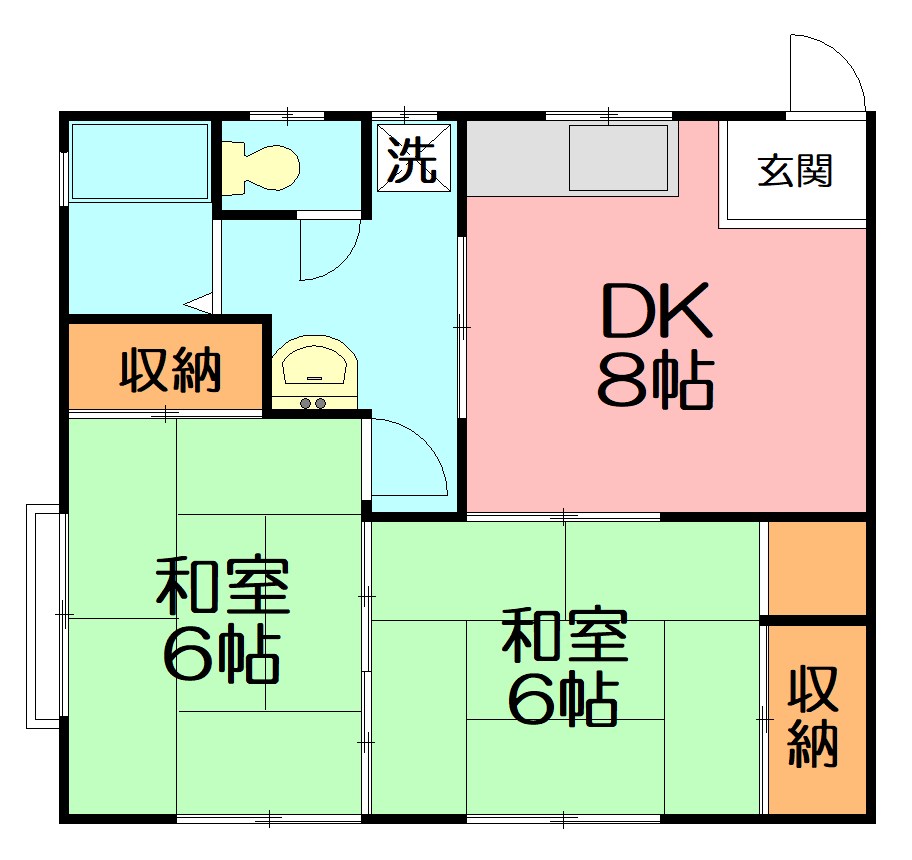 コーポ栄 202号室 間取り