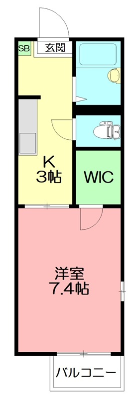 エステート湘南 201号室 間取り