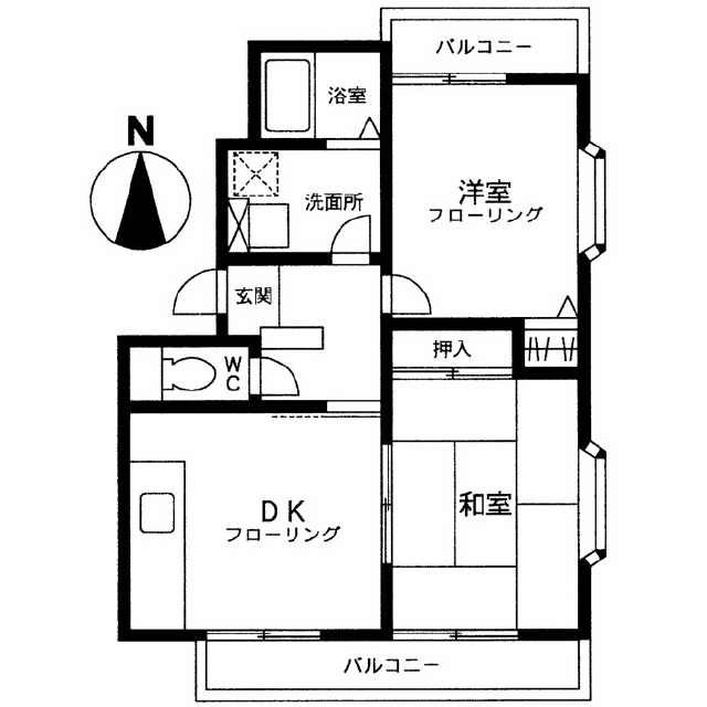 ヒルトップ湘南　Ａ棟 102号室 間取り