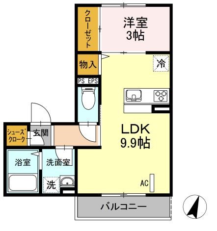 ビューテラスⅡ 203号室 間取り