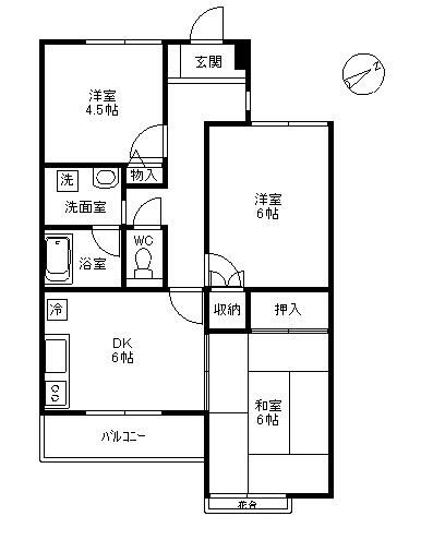ピースフル湘南A 202号室 間取り