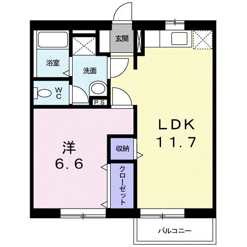 カリダ 202号室 間取り