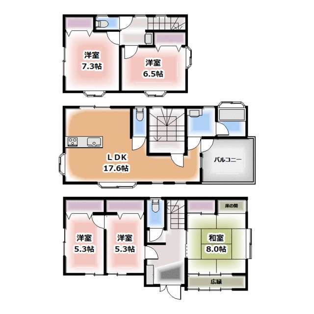 南湖４丁目貸家 間取り