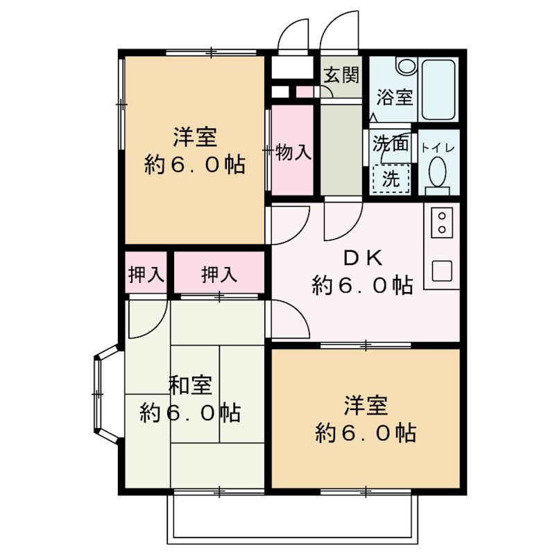 シティー堂山Ａ 201号室 間取り