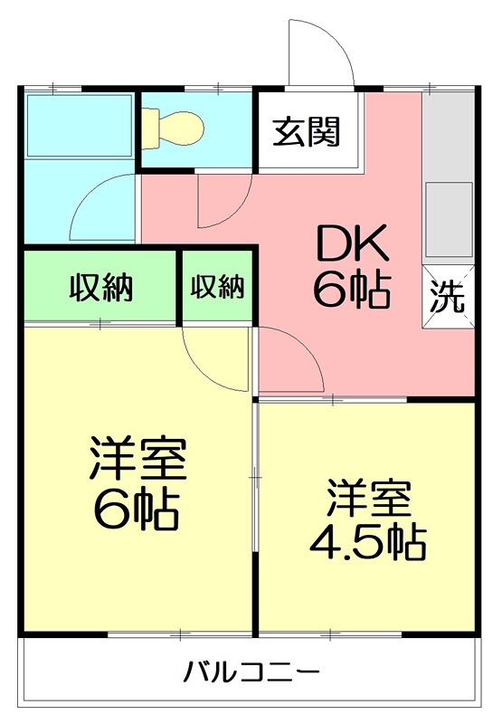 グリーンヒルハイム 203号室 間取り