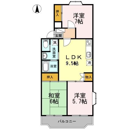 ウエストヒル湘南台 401号室 間取り