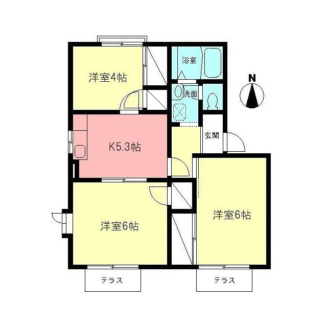 クレストハイムⅡ 105号室 間取り