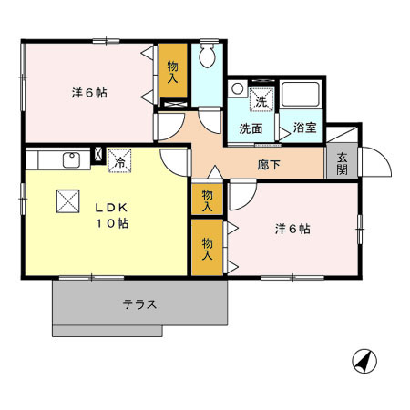 エーデルハイムW 101号室 間取り