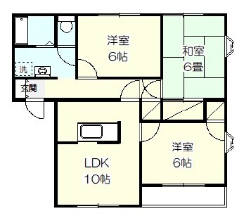 ハイツフロイデⅠ 202号室 間取り