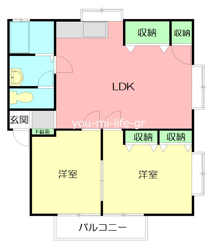 ハイツシャローム 201号室 間取り