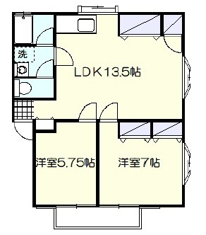 ハイツシャローム 201号室 間取り