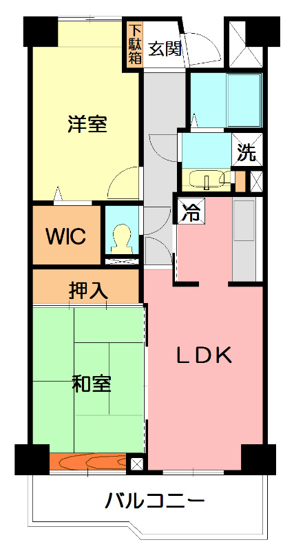 内藤マンションA棟 303号室 間取り