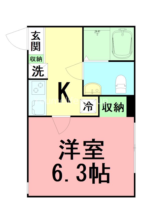 アザーレ・パッシオ本厚木A 202号室 間取り