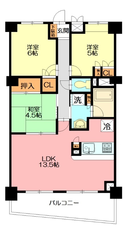 ガーデンコート洋光台 109号室 間取り