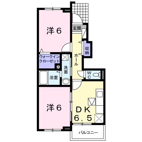ソレイユ代官 102号室 間取り