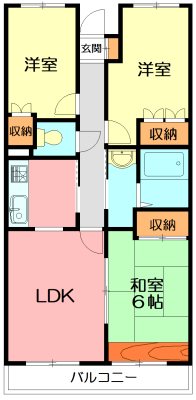 ヴェール戸塚 505号室 間取り