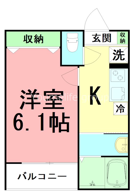 アザーレ・パッシオ本厚木B 202号室 間取り