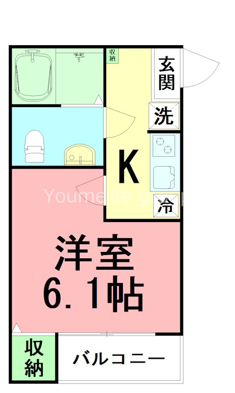 アザーレ・パッシオ本厚木B 104号室 間取り