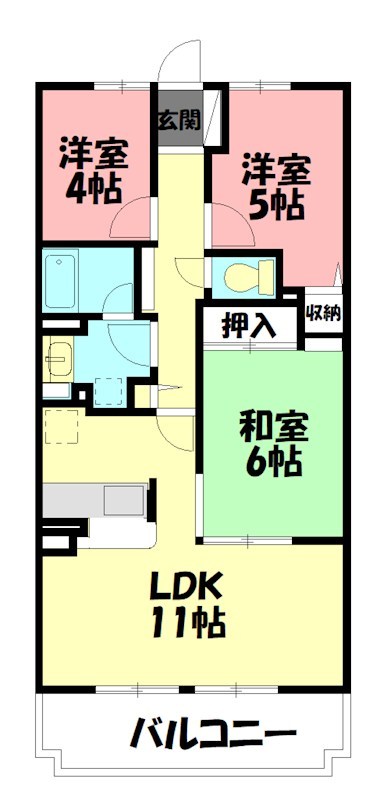 クリオ藤沢伍番館 312号室 間取り
