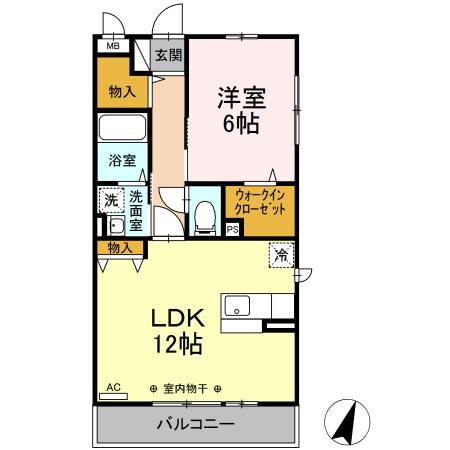 クレール湘南台Ⅱ 201号室 間取り