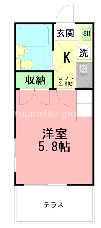 ヨーロピアン２５５番館 101号室 間取り