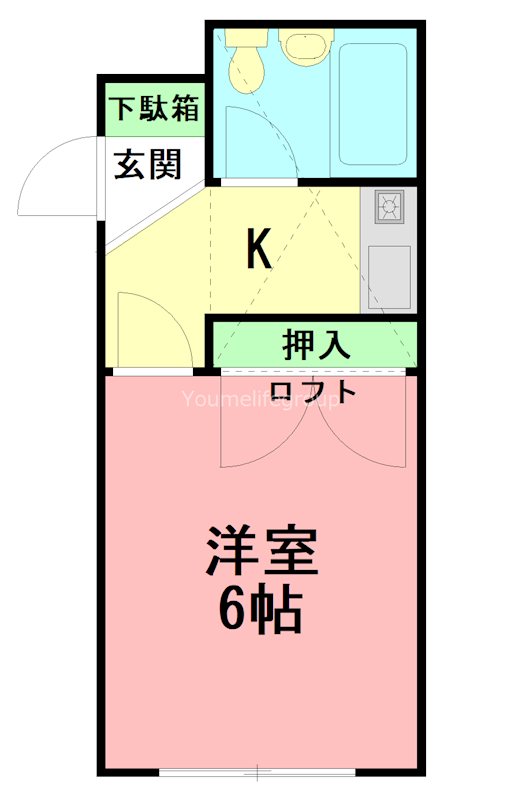 アイパレス茅ヶ崎 104号室 間取り