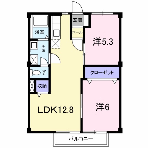 グリーンプラザ 204号室 間取り
