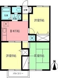 NYコーポ・D 201号室 間取り