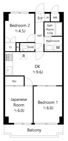 スカイパレス東戸塚 409号室 間取り
