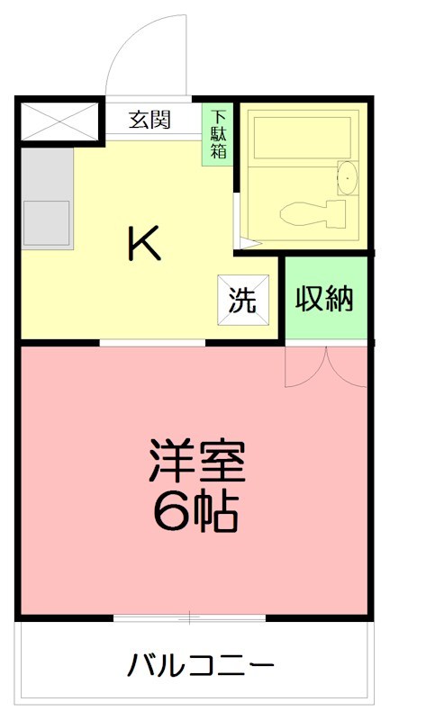 ジュネス米山 205号室 間取り