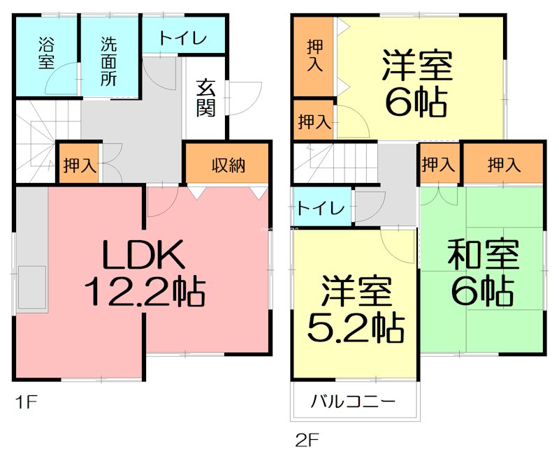 中戸川一戸建て 間取り