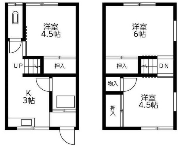 盛田テラス 102号室 間取り