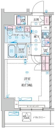 GENOVIA平塚Ⅲ 602号室 間取り