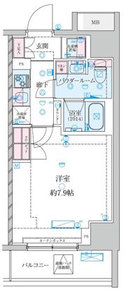 GENOVIA平塚Ⅲ 806号室 間取り