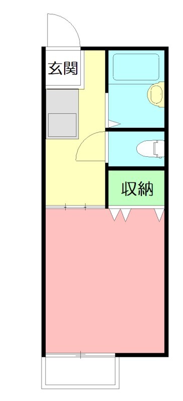 コーポPB B7-102号室 間取り