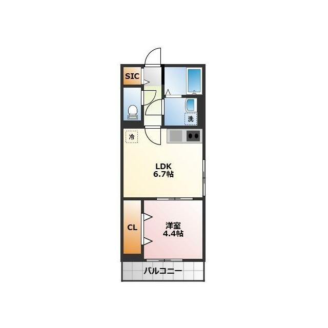 Ｙｏｕｔｈ　Ｖｉｌｌａｇｅ北矢名 104号室 間取り