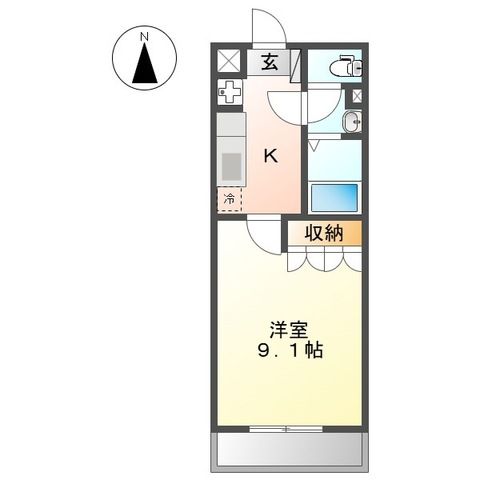 カロータ 201号室 間取り