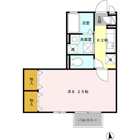 グランドソレイユ 106号室 間取り